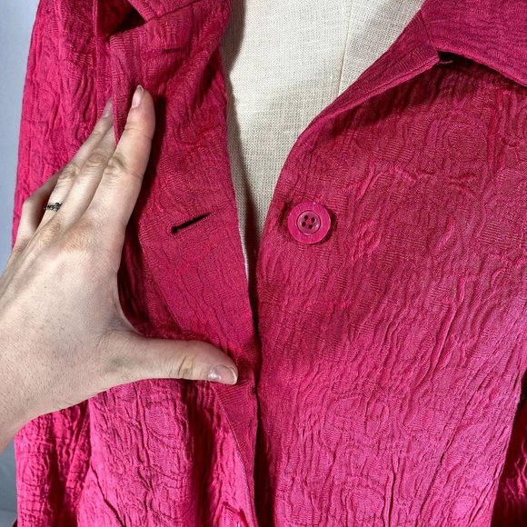 Coldwater Creek Pink Button Front Blazer Sz 12 - Picture 7 of 10